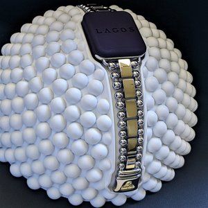 LAGOS 18K Gold and Stainless Steel Watch Bracelet for 38-45mm Apple Watches